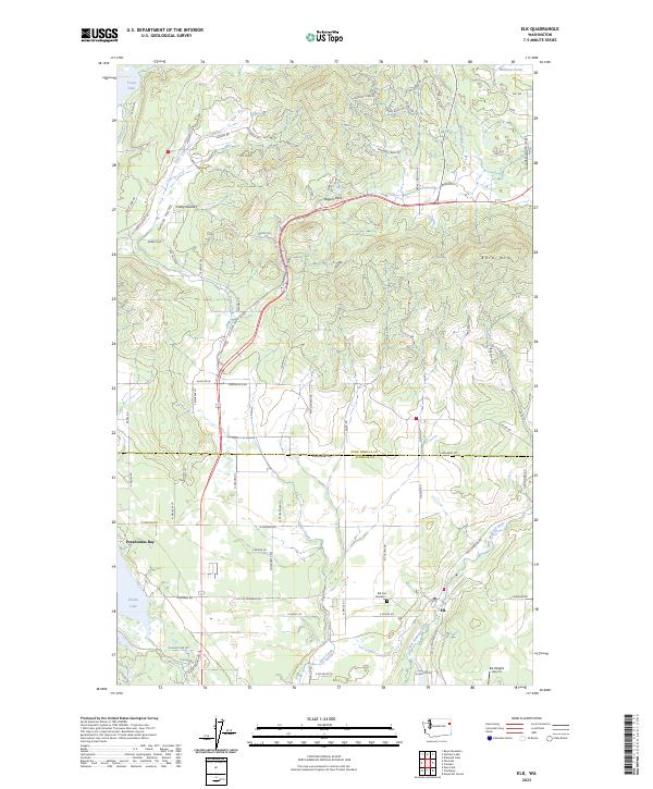 US Topo 7.5-minute map for Elk WA