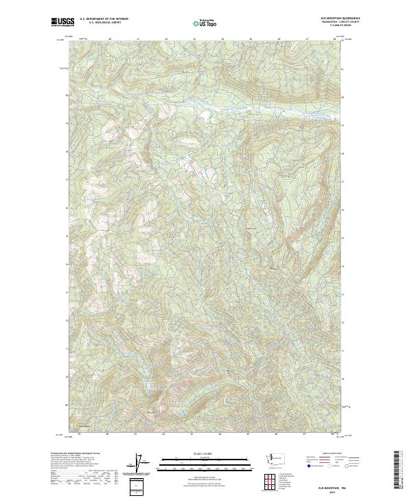 US Topo 7.5-minute map for Elk Mountain WA