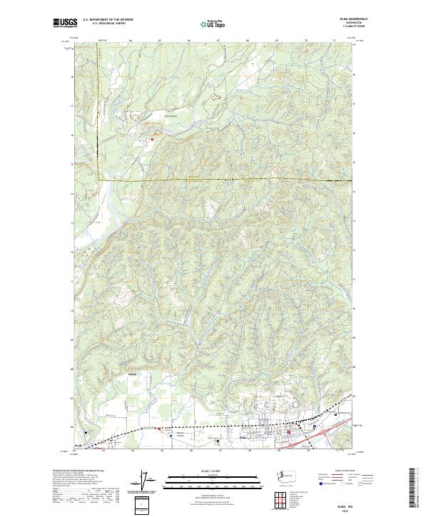 US Topo 7.5-minute map for Elma WA