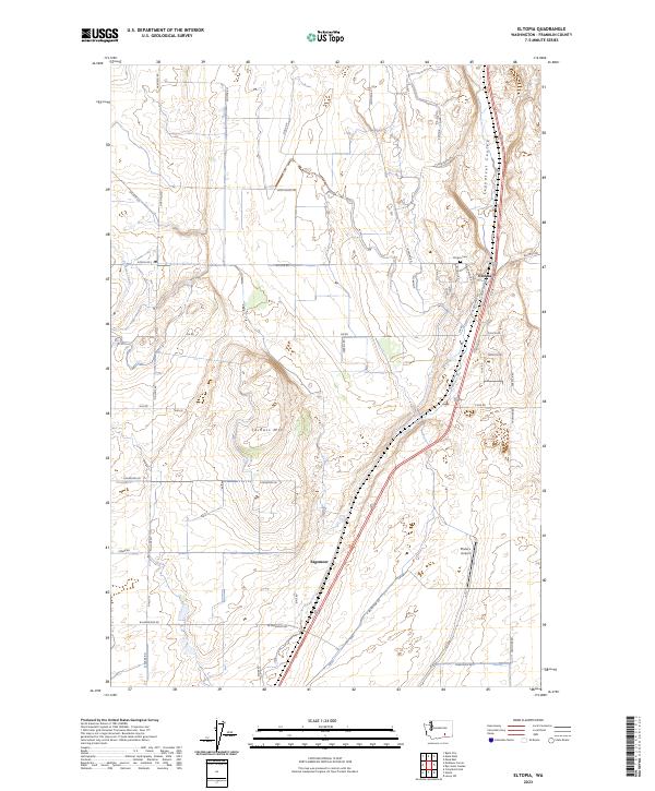 US Topo 7.5-minute map for Eltopia WA