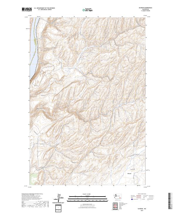 US Topo 7.5-minute map for Elwood WA