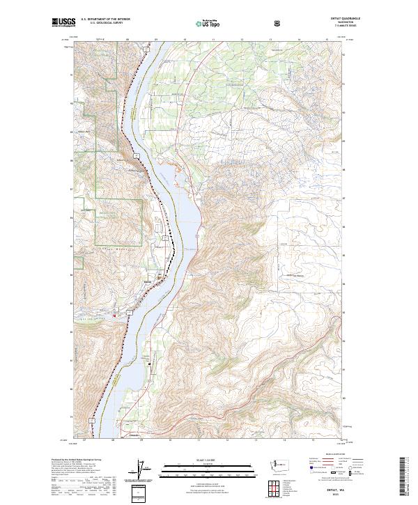 US Topo 7.5-minute map for Entiat WA