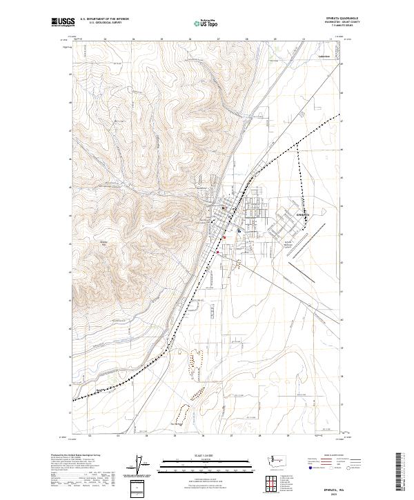 US Topo 7.5-minute map for Ephrata WA