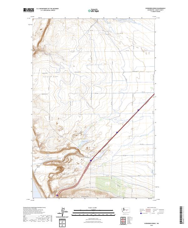 US Topo 7.5-minute map for Evergreen Ridge WA