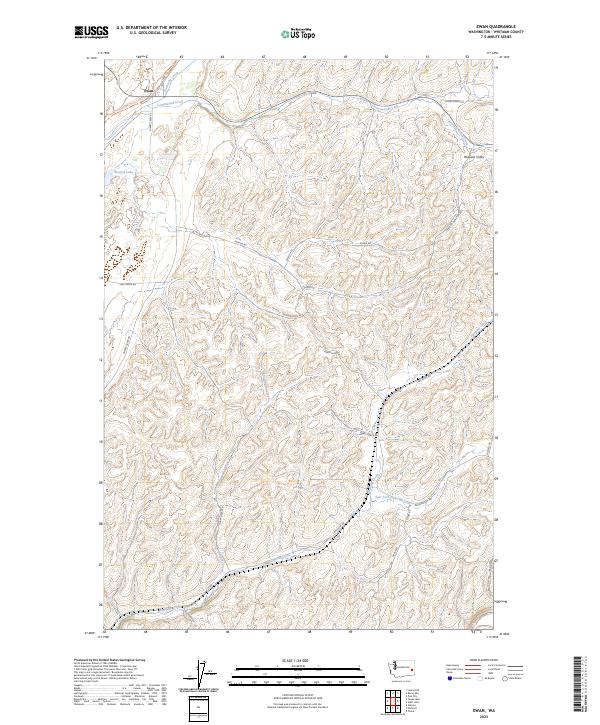 US Topo 7.5-minute map for Ewan WA