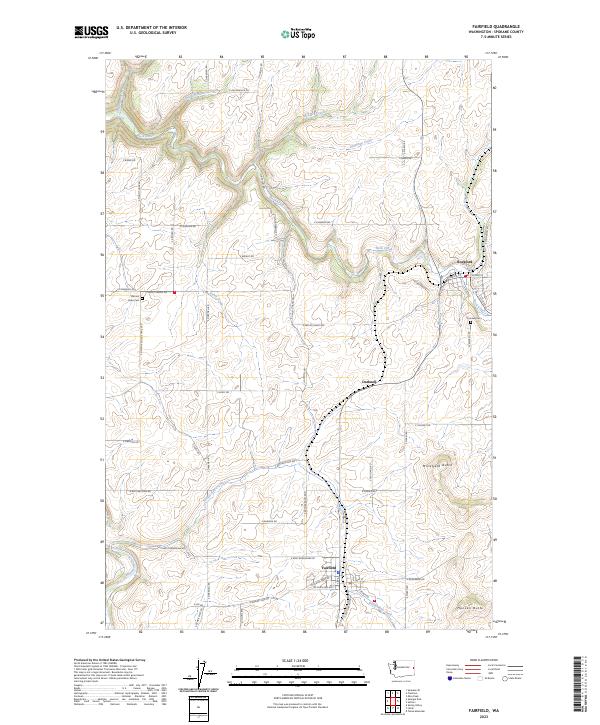 US Topo 7.5-minute map for Fairfield WA