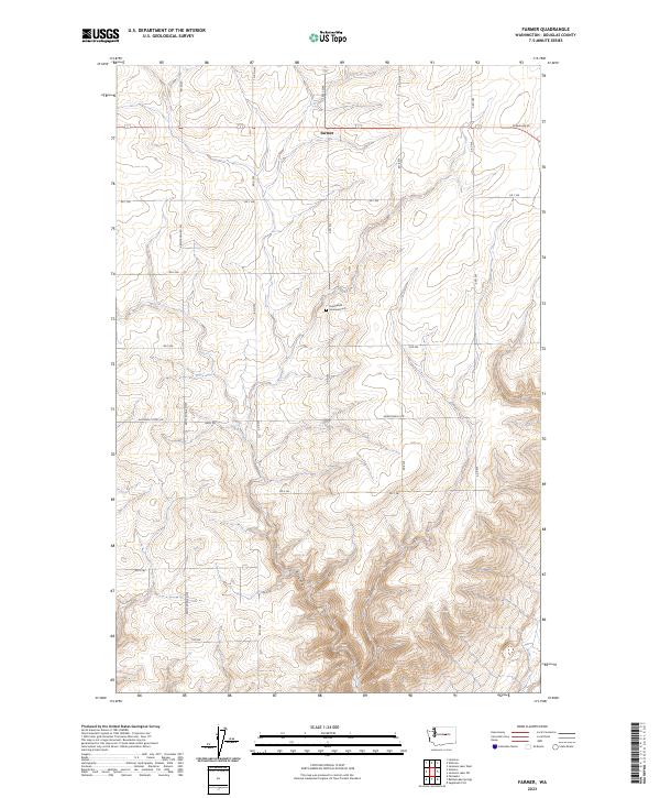 US Topo 7.5-minute map for Farmer WA