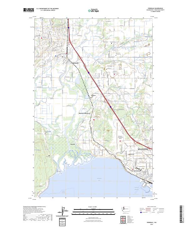 US Topo 7.5-minute map for Ferndale WA