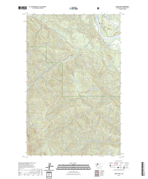 US Topo 7.5-minute map for Finney Peak WA