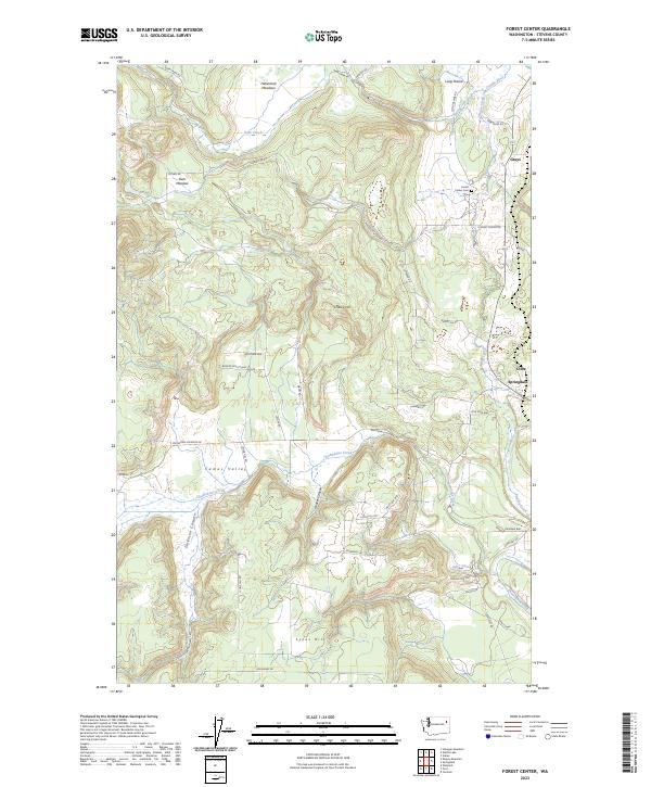 US Topo 7.5-minute map for Forest Center WA