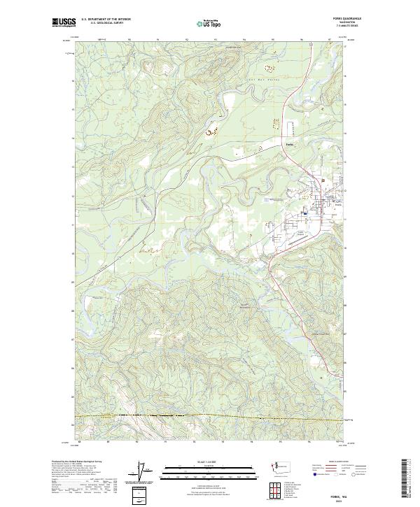 US Topo 7.5-minute map for Forks WA