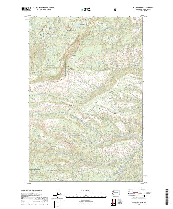 US Topo 7.5-minute map for Foundation Ridge WA