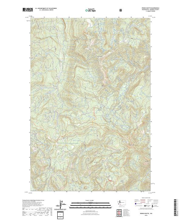 US Topo 7.5-minute map for French Butte WA