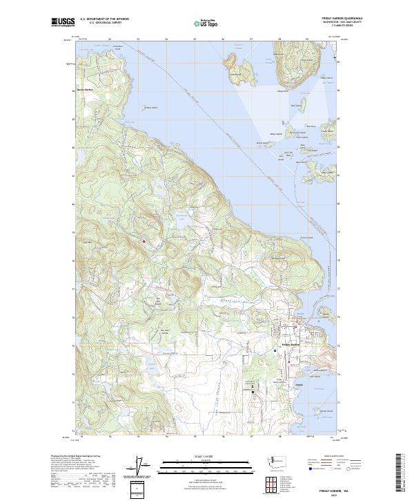 US Topo 7.5-minute map for Friday Harbor WA