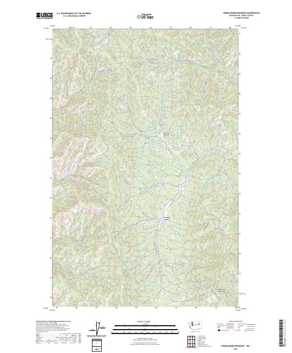 US Topo 7.5-minute map for Friedlander Meadows WA