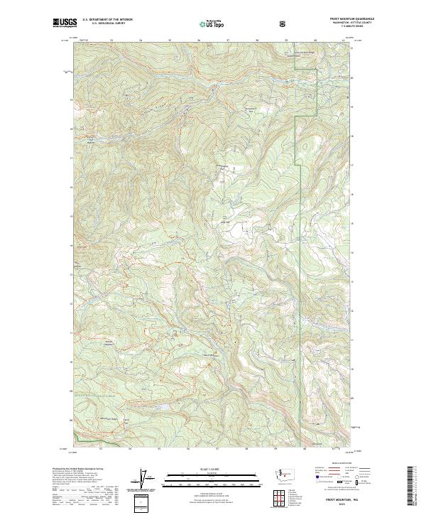 US Topo 7.5-minute map for Frost Mountain WA