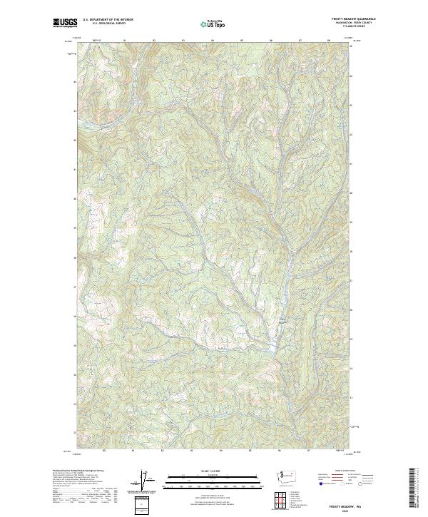 US Topo 7.5-minute map for Frosty Meadow WA