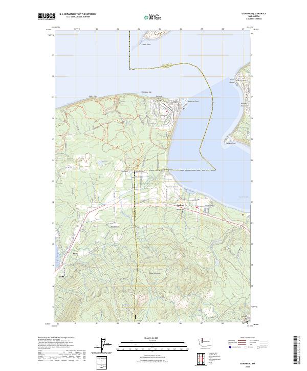 US Topo 7.5-minute map for Gardiner WA