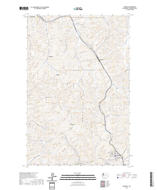 US Topo 7.5-minute map for Garfield WA