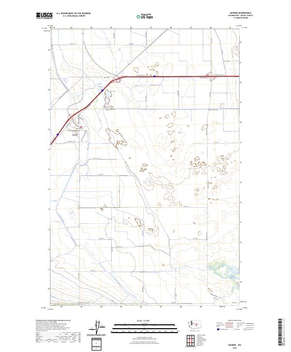 US Topo 7.5-minute map for George WA