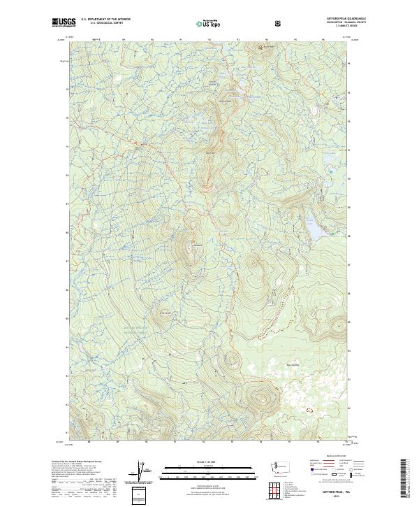 US Topo 7.5-minute map for Gifford Peak WA