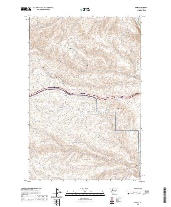 US Topo 7.5-minute map for Ginkgo WA