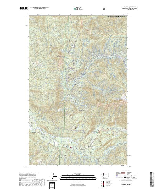 US Topo 7.5-minute map for Glacier WABC