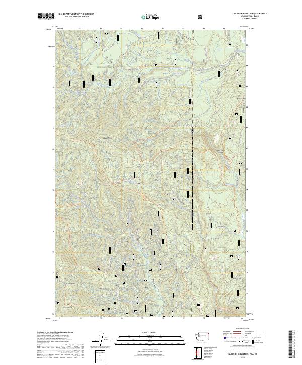 US Topo 7.5-minute map for Gleason Mountain WAID