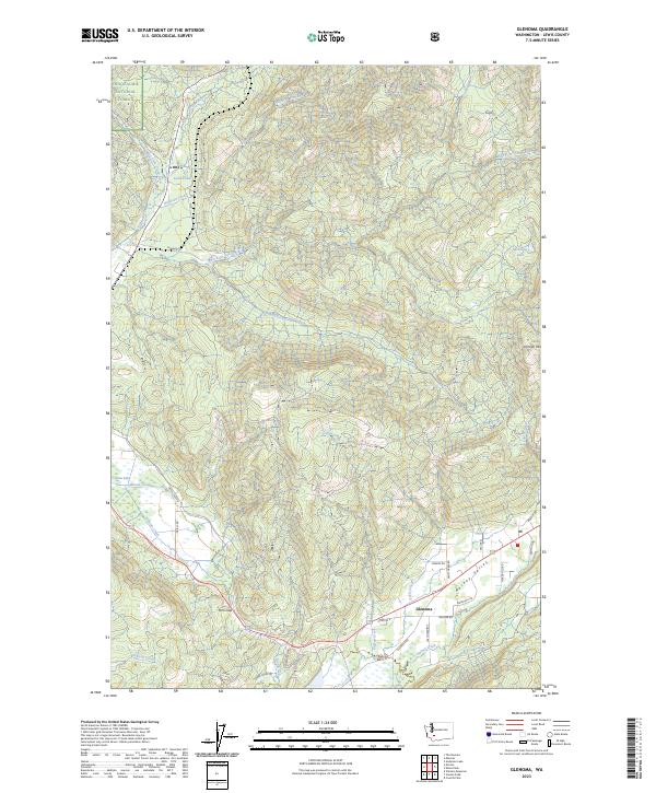 US Topo 7.5-minute map for Glenoma WA