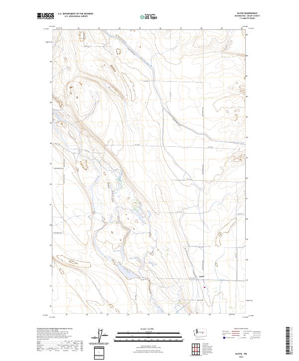 US Topo 7.5-minute map for Gloyd WA