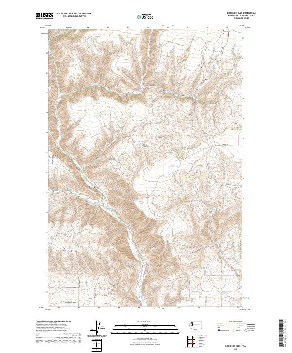 US Topo 7.5-minute map for Goodnoe Hills WA