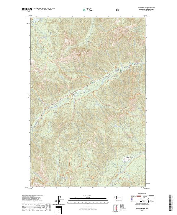 US Topo 7.5-minute map for Goose Prairie WA