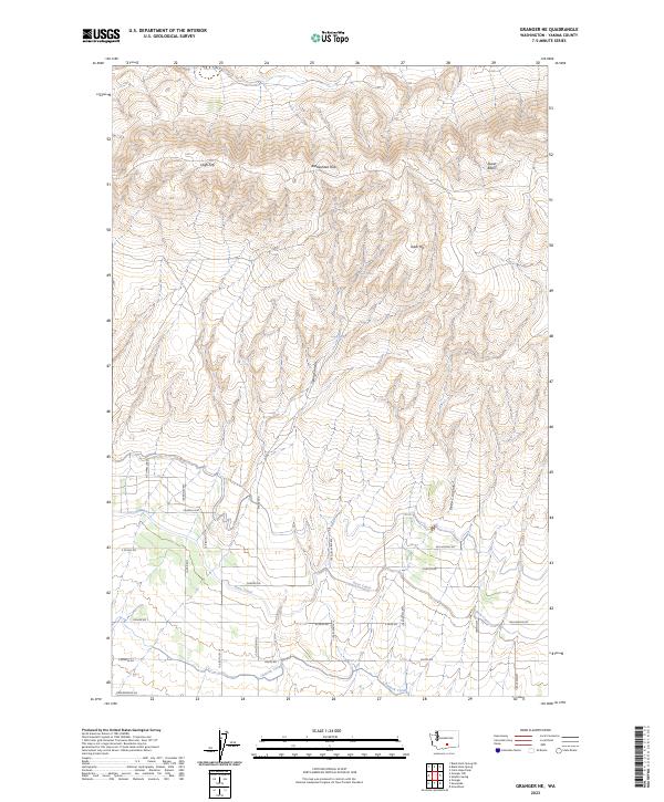 US Topo 7.5-minute map for Granger NE WA