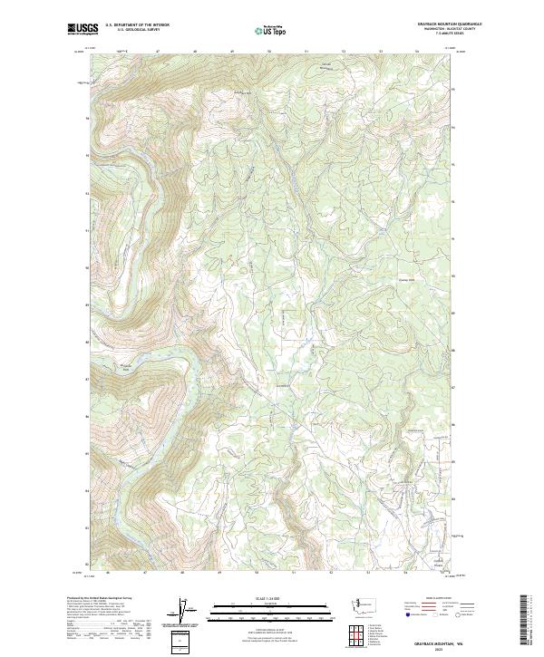 US Topo 7.5-minute map for Grayback Mountain WA