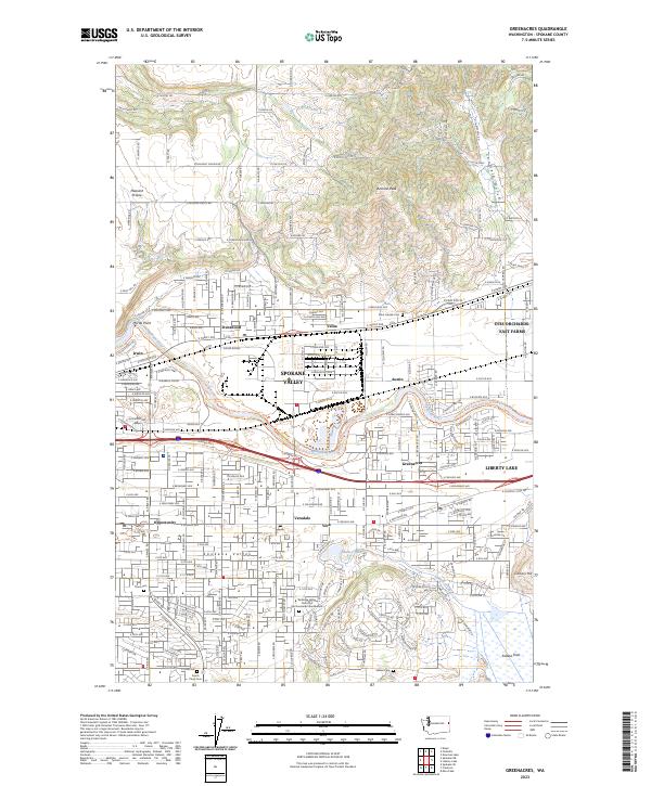 US Topo 7.5-minute map for Greenacres WA