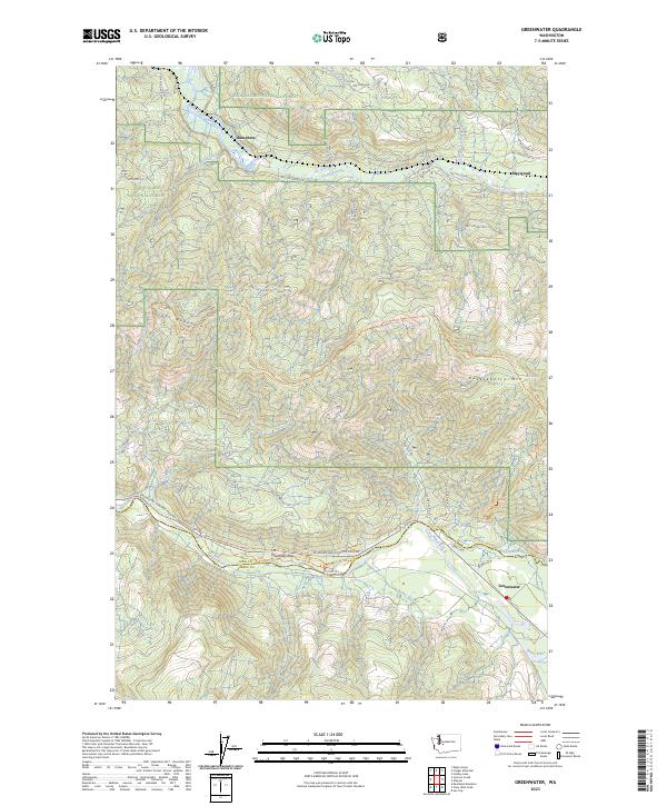 US Topo 7.5-minute map for Greenwater WA