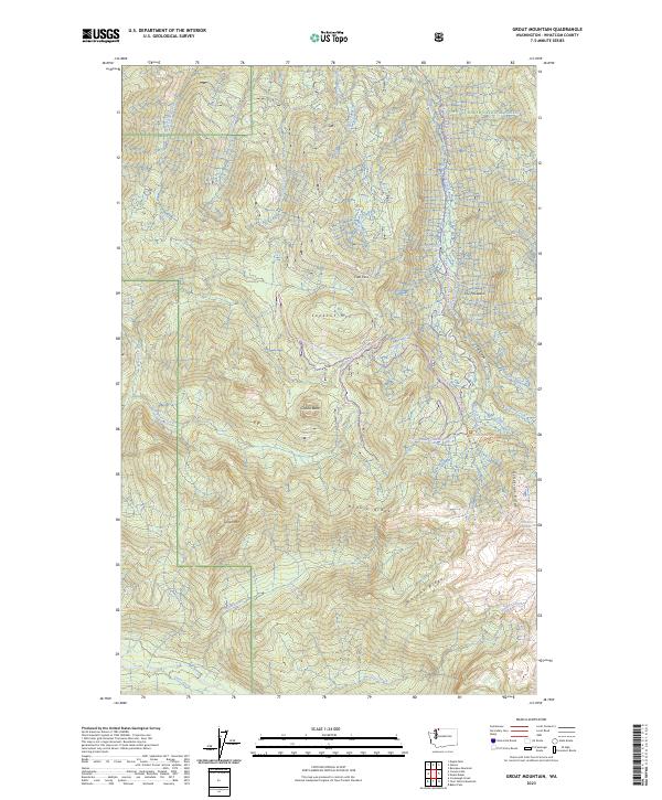 US Topo 7.5-minute map for Groat Mountain WA