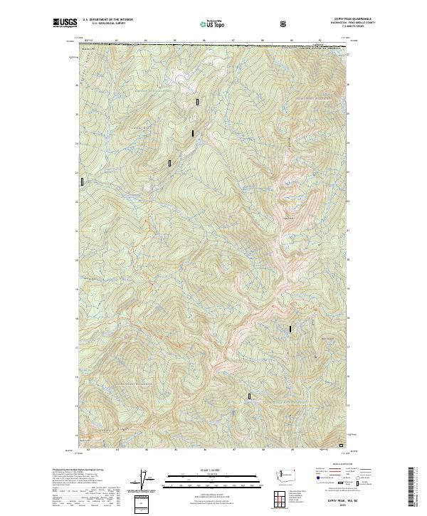 US Topo 7.5-minute map for Gypsy Peak WABC