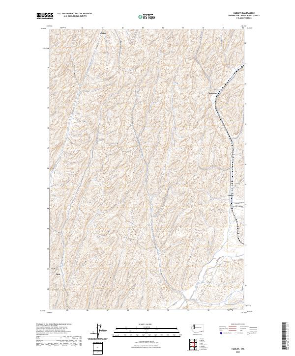 US Topo 7.5-minute map for Hadley WA