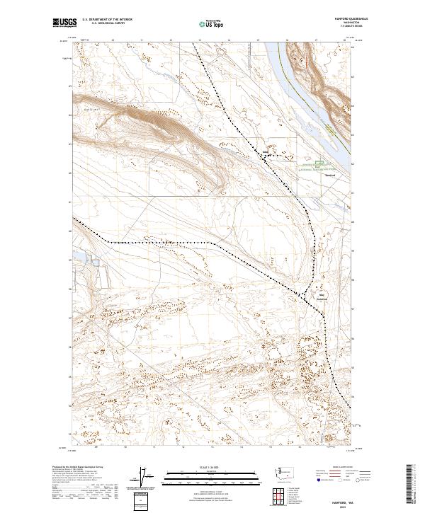 US Topo 7.5-minute map for Hanford WA