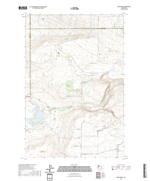 US Topo 7.5-minute map for Hanford NE WA