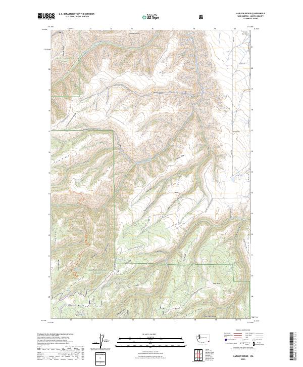 US Topo 7.5-minute map for Harlow Ridge WA