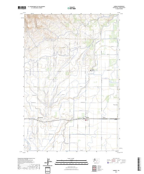 US Topo 7.5-minute map for Harrah WA