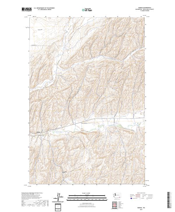 US Topo 7.5-minute map for Harsha WA