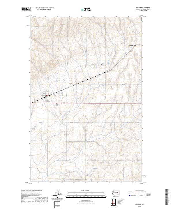 US Topo 7.5-minute map for Hartline WA