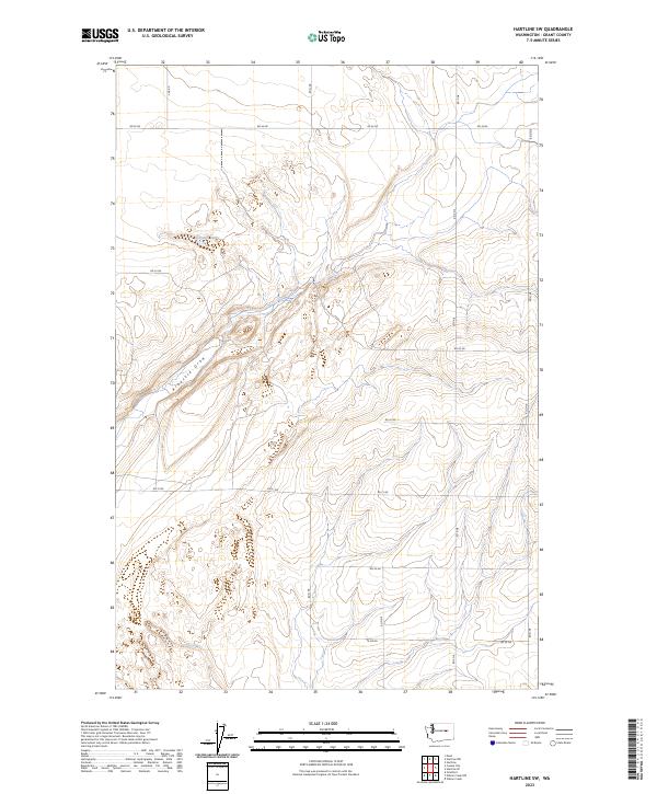 US Topo 7.5-minute map for Hartline SW WA