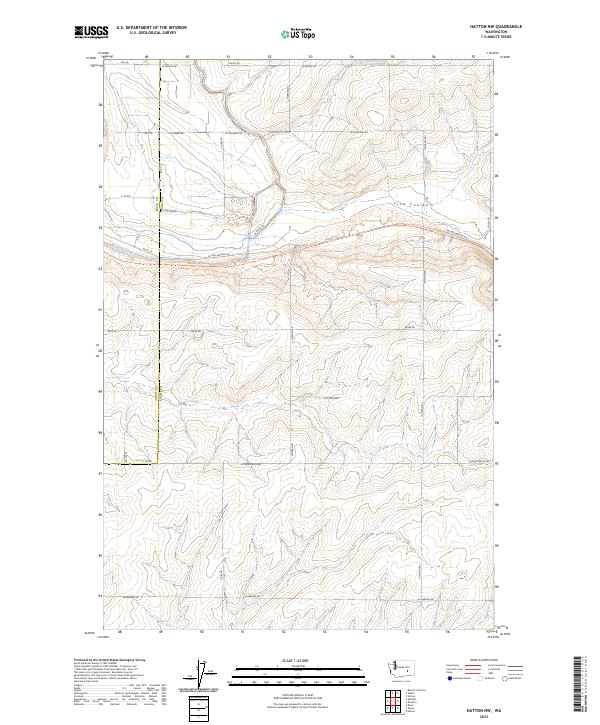 US Topo 7.5-minute map for Hatton NW WA