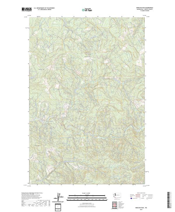 US Topo 7.5-minute map for Hemlock Pass WA