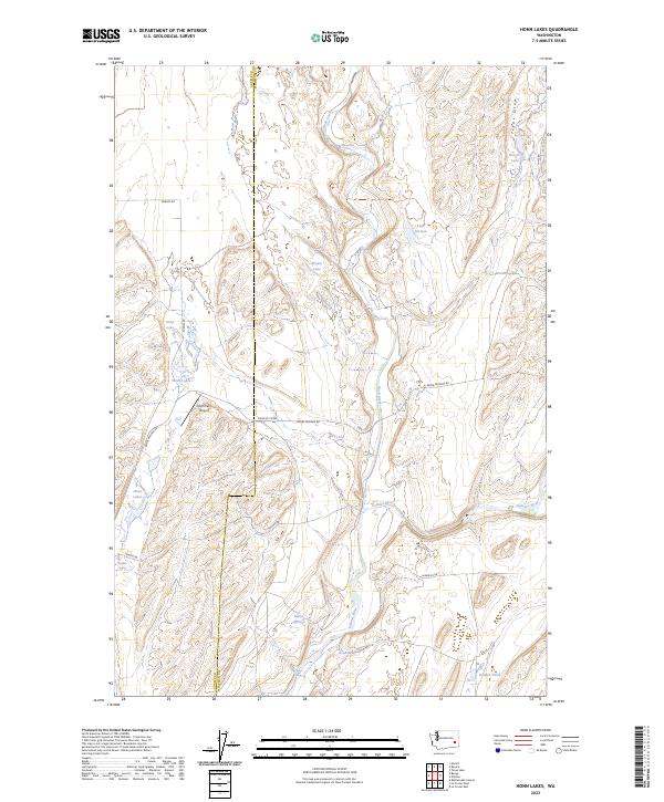 US Topo 7.5-minute map for Honn Lakes WA