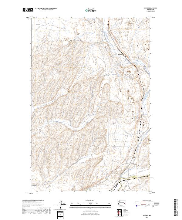 US Topo 7.5-minute map for Hooper WA